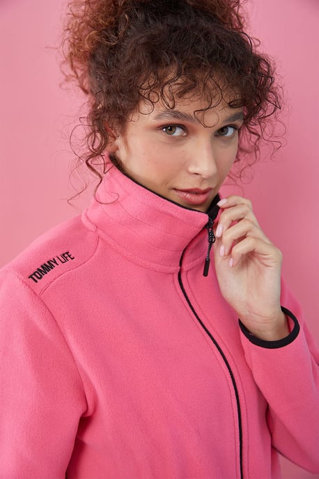 Women's Plush Zip-Front Sweatshirt - Image 1