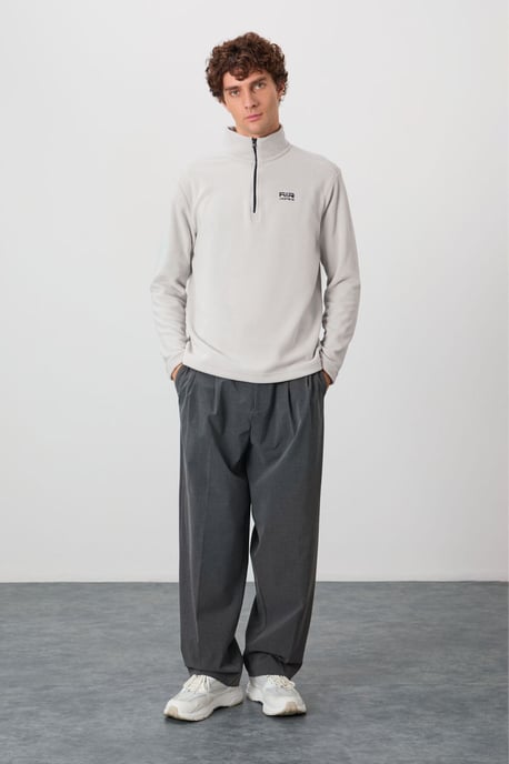 Men's Plush Half-Zip Sweatshirt - Image 3