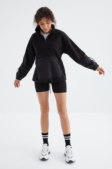 Overmaatse Pluche Half-Zip Sweater - Image 3