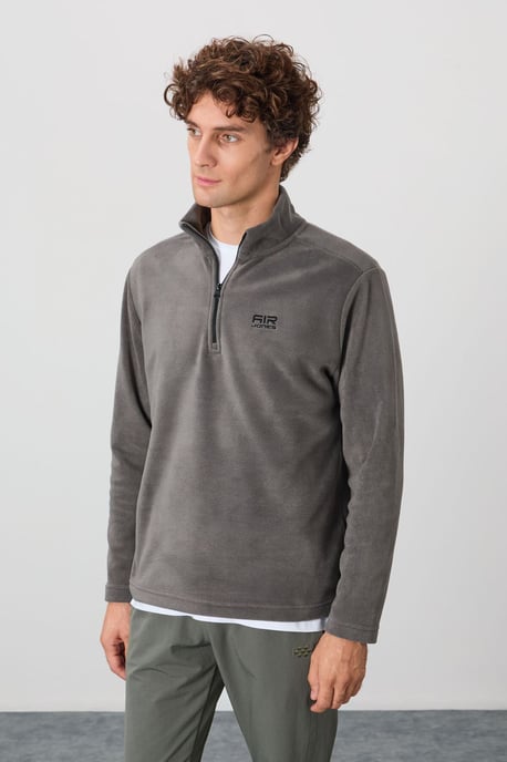 Herrar Halv-zip Plush Sweatshirt - Image 3