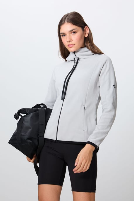 Women's Plush Zip-up Hooded Sweatshirt - Image 4