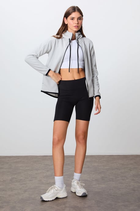 Women's Plush Zip-up Hooded Sweatshirt - Image 5