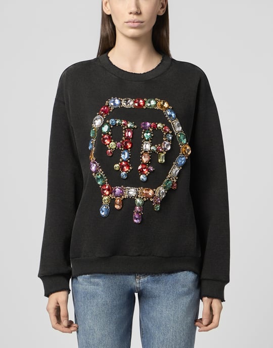 Open Back Sweatshirt Hexagon Stones Hexagon - Image 2