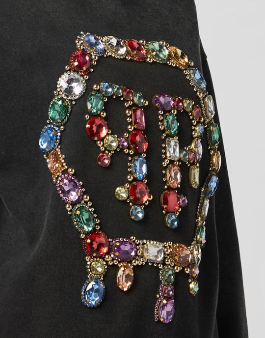 Open Back Sweatshirt Hexagon Stones Hexagon - Image 3