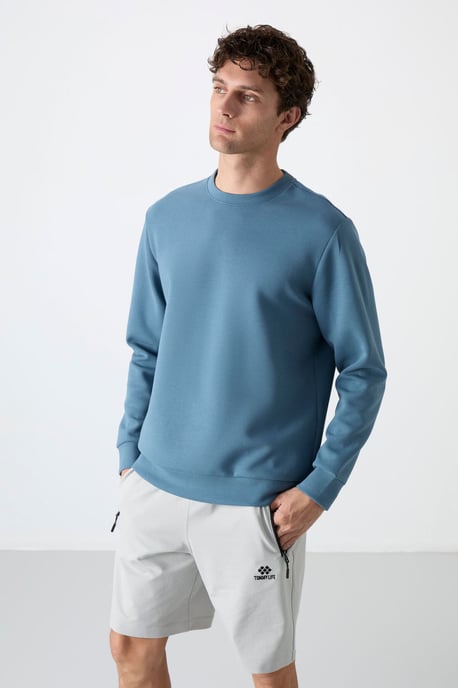 Heren Effen Rundhals Sweatshirt - Image 2
