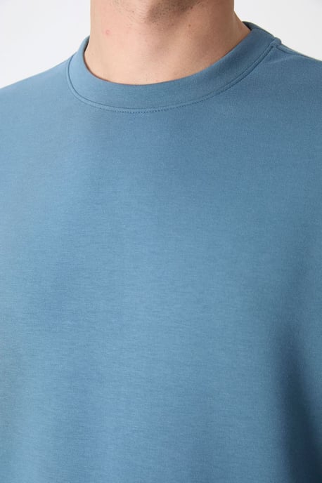 Heren Effen Rundhals Sweatshirt - Image 3