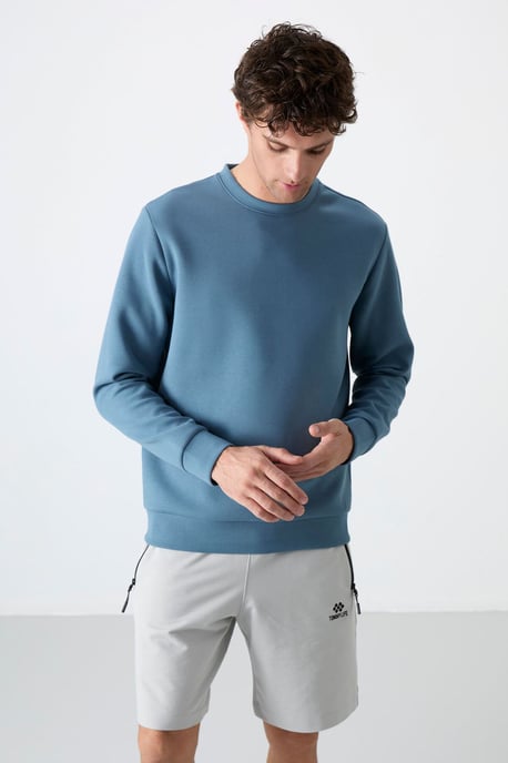 Heren Effen Rundhals Sweatshirt - Image 5