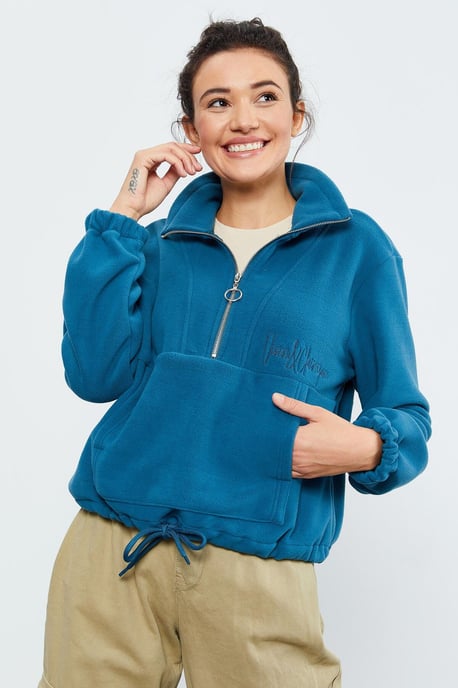 Oversized Half-zip Pluche Sweater - Image 5