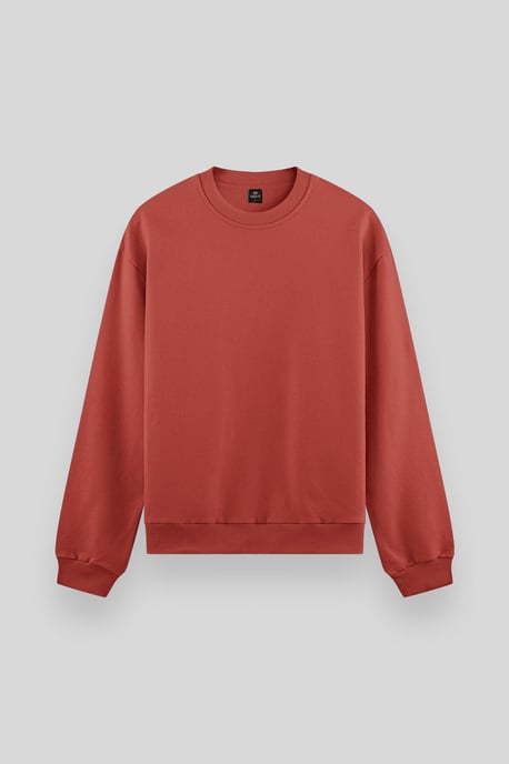 Heren Effen Rundhals Sweatshirt - Image 1