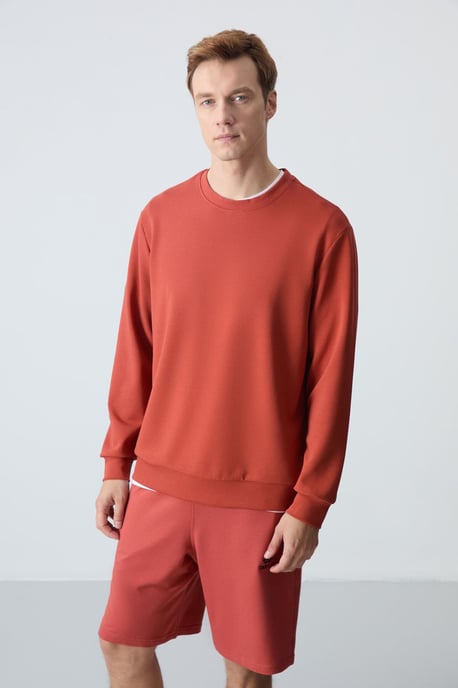 Heren Effen Rundhals Sweatshirt - Image 5