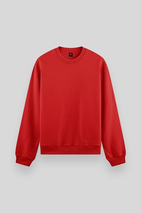 Heren Effen Rundhals Sweatshirt - Image 1