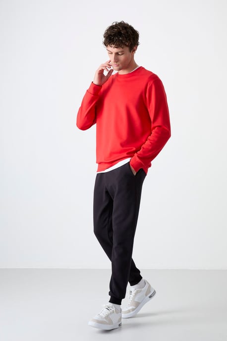 Heren Effen Rundhals Sweatshirt - Image 3