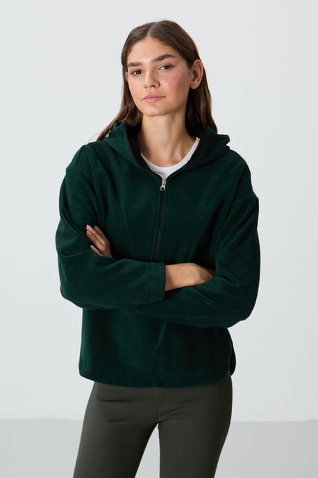 Oversized Pluche Half-rits Hoodie - Image 2
