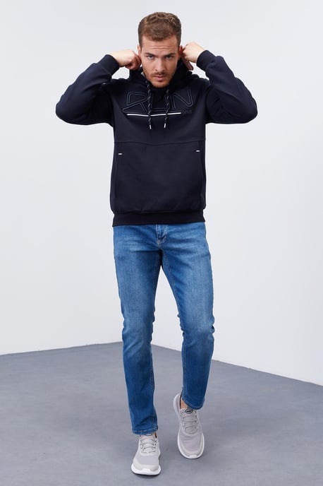 Men's Logo Printed Hooded Sweatshirt - Image 4