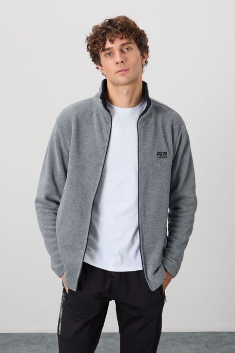Men's Plush Zip-Front Sweatshirt - Image 1