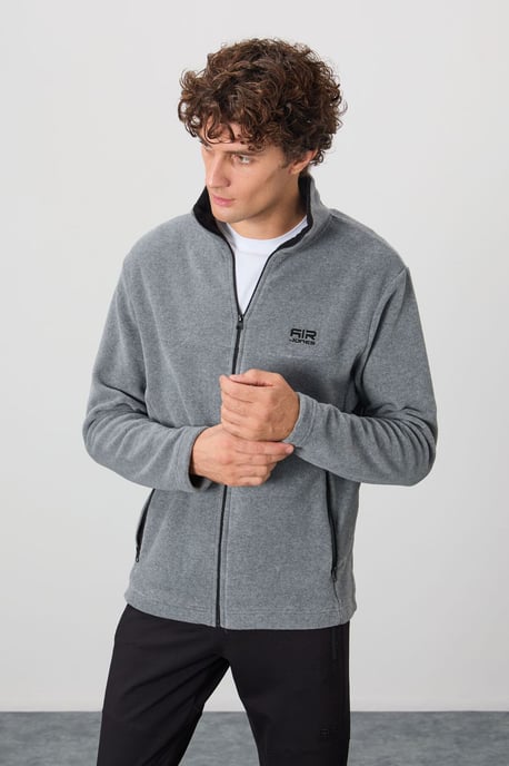 Men's Plush Zip-Front Sweatshirt - Image 3