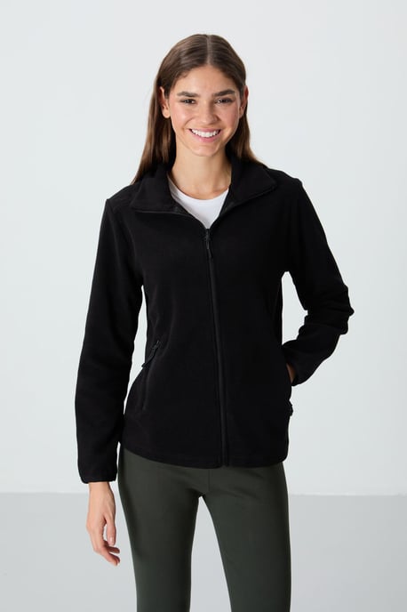 Dames Pluche Rits-Voorkant Sweatshirt - Image 3