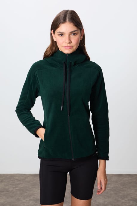 Vrouwen Pluche Zip-up Hoodie Sweatshirt - Image 2