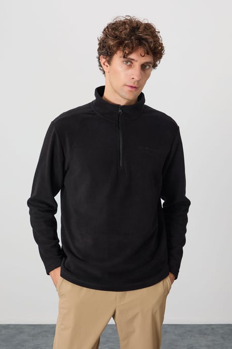 Men's Plush Half-Zip Sweatshirt - Image 1