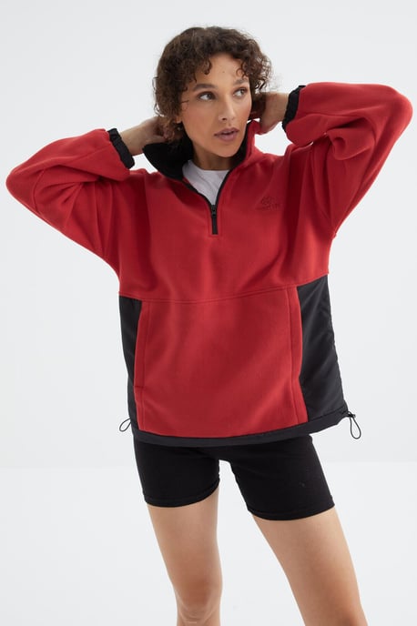 Oversized Half-zip Pluche Sweatshirt - Image 2