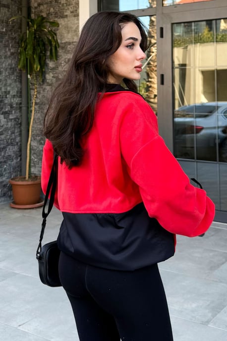 Oversized Half-zip Pluche Sweatshirt - Image 5