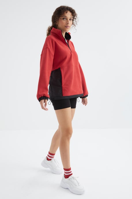 Oversized Half-zip Pluche Sweatshirt - Image 6