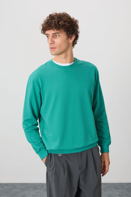 Herr Enkel Rundhalsad Sweatshirt - Image 1