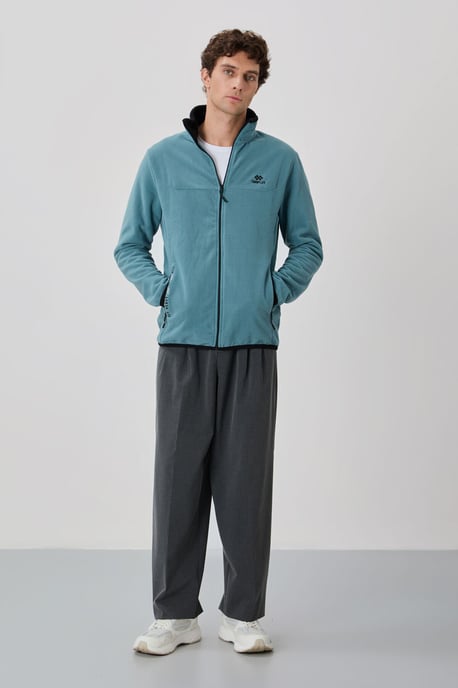Heren Pluche Zip-voor Sweater - Image 4