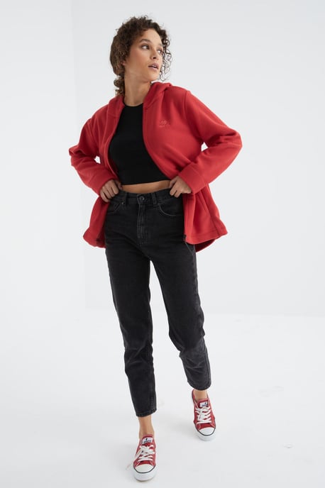 Dames Hoodie met Rits - Image 2