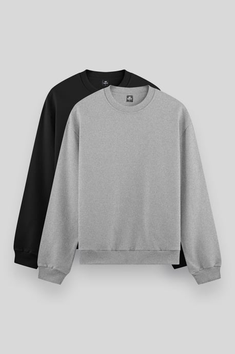 Men's Plain Crew Neck Sweatshirt - Image 1