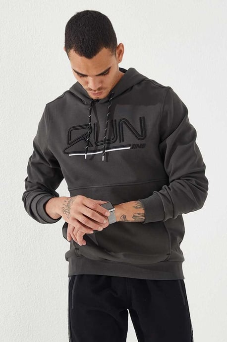 Men's Logo Printed Hooded Sweatshirt - Image 3