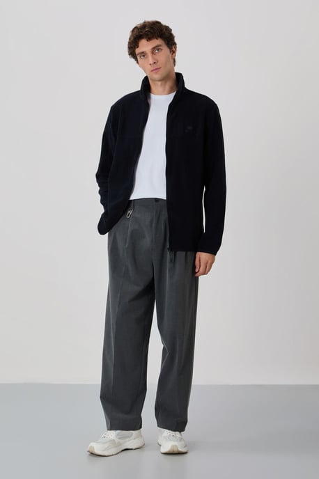 Men's Plush Zip-Front Sweatshirt - Image 3