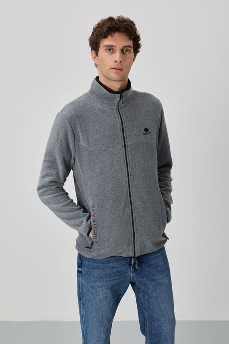 Men's Plush Zip-Front Sweatshirt - Image 4