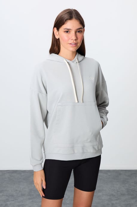 Överdimensionerad hooded sweatshirt med ficka - Image 3