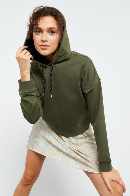 Ontspannen Hoodie Sweatshirt met Strikdetail - Image 1