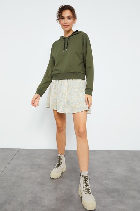 Ontspannen Hoodie Sweatshirt met Strikdetail - Image 2
