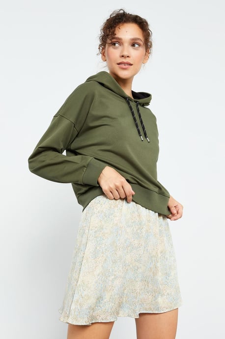 Ontspannen Hoodie Sweatshirt met Strikdetail - Image 3