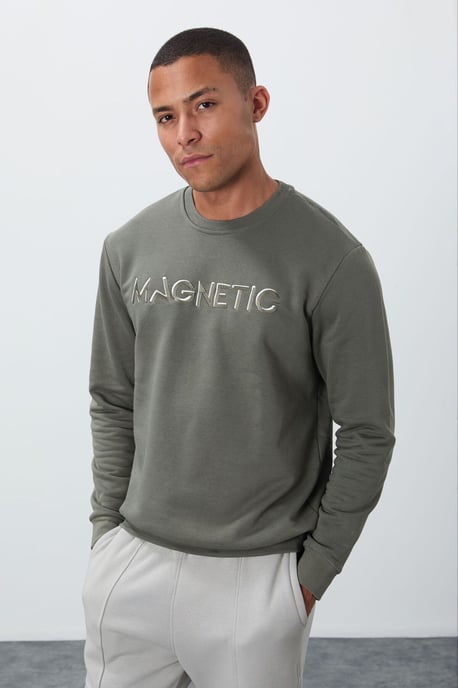 Heren Gedrukt Rondhals Sweatshirt - Image 1