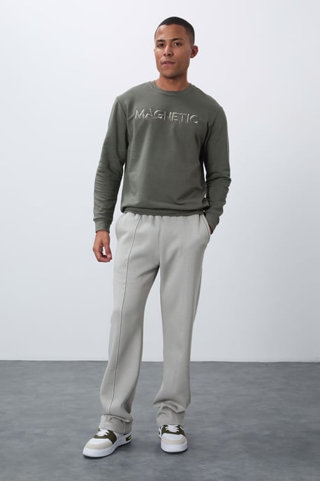 Heren Gedrukt Rondhals Sweatshirt - Image 3
