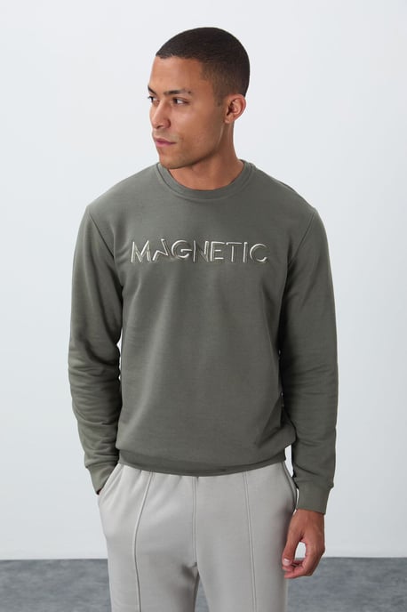 Heren Gedrukt Rondhals Sweatshirt - Image 4