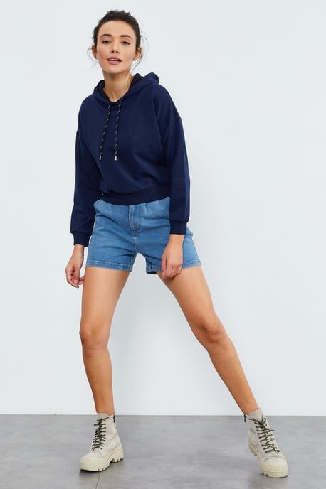 Ontspannen Hoodie Met Strikdetail - Image 6