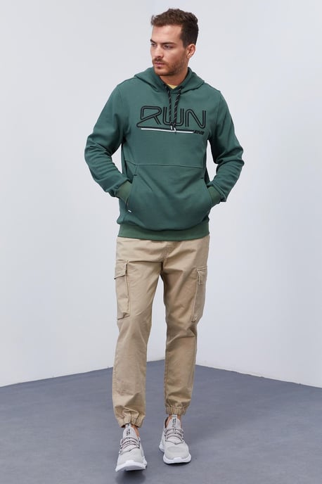 Men's Logo Printed Hooded Sweatshirt - Image 4