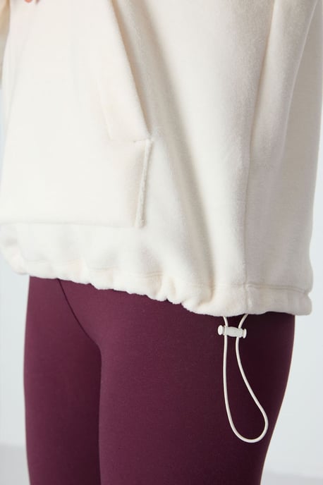 Oversized Pluche Hoodie Met Borduursel - Image 3