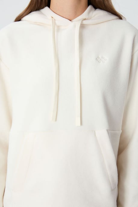 Oversized Pluche Hoodie Met Borduursel - Image 4