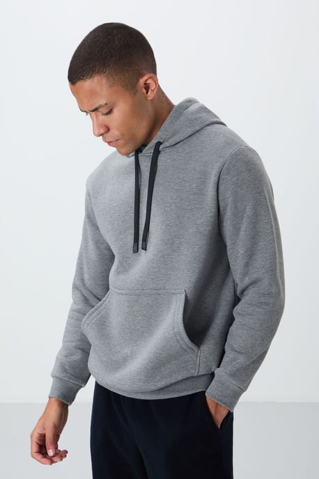 Heren Effen Hoodie met Zak - Image 3