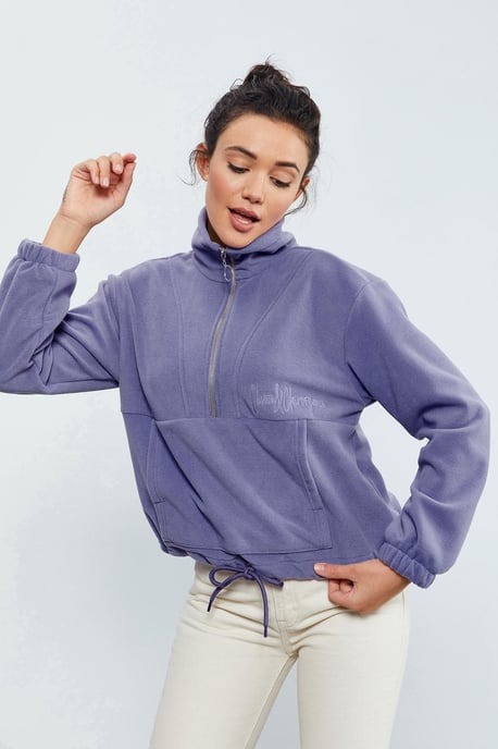 Oversized Half-zip Pluche Sweatshirt - Image 5