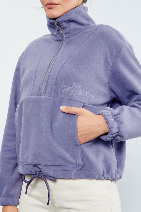 Oversized Half-zip Pluche Sweatshirt - Image 6