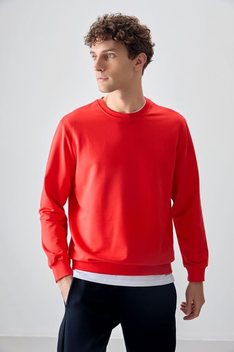 Men's Plain Crew Neck Sweatshirt - Image 2
