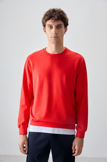 Men's Plain Crew Neck Sweatshirt - Image 4