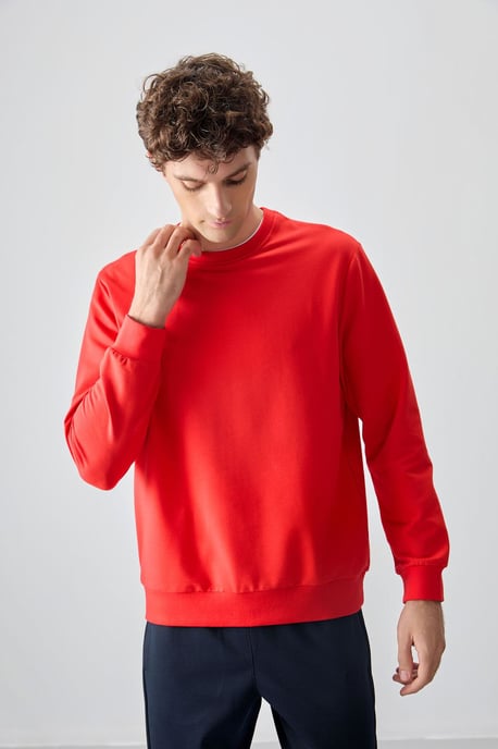 Men's Plain Crew Neck Sweatshirt - Image 5